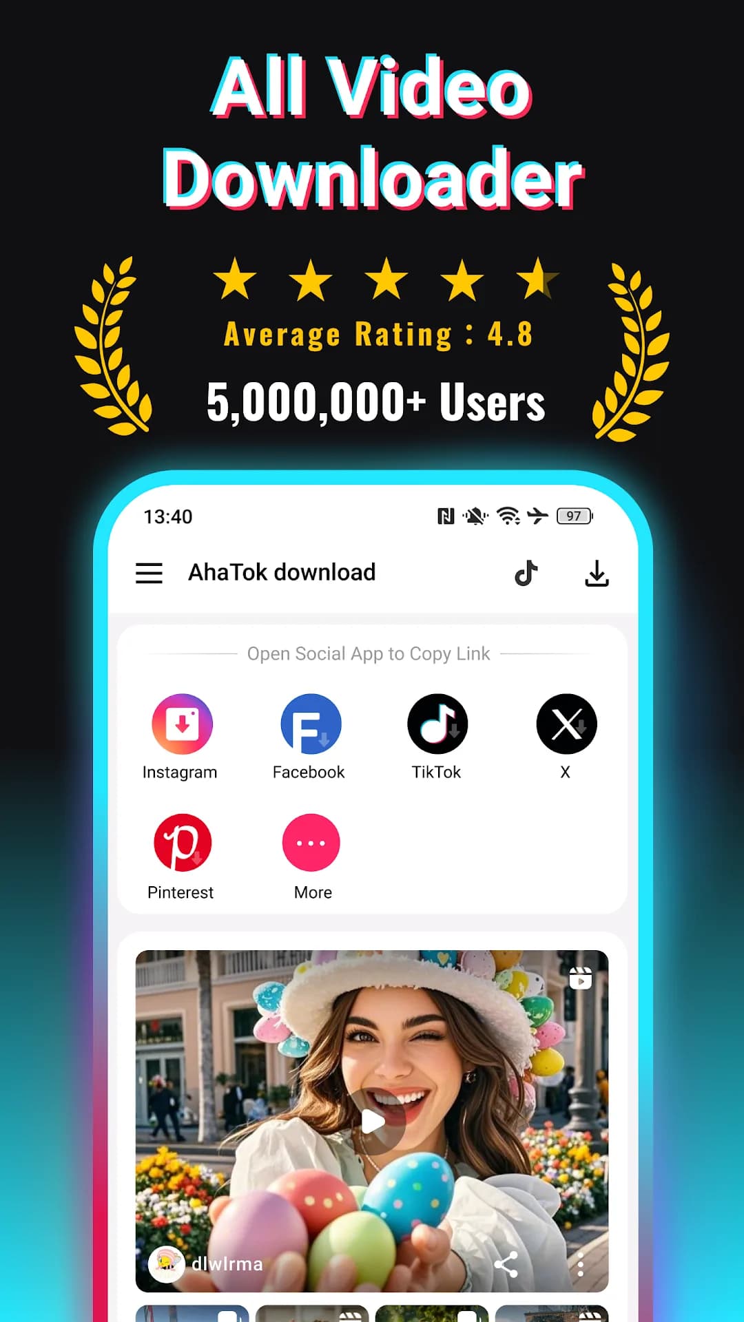 AhaTok Downloader — Capture d’écran 1