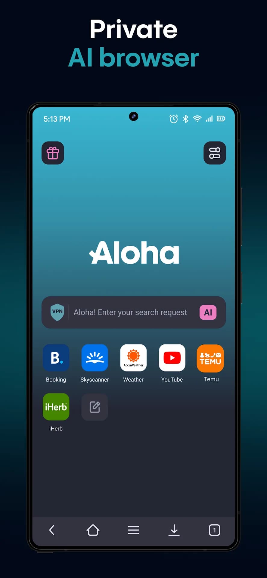 Aloha Browser — Screenshot 1