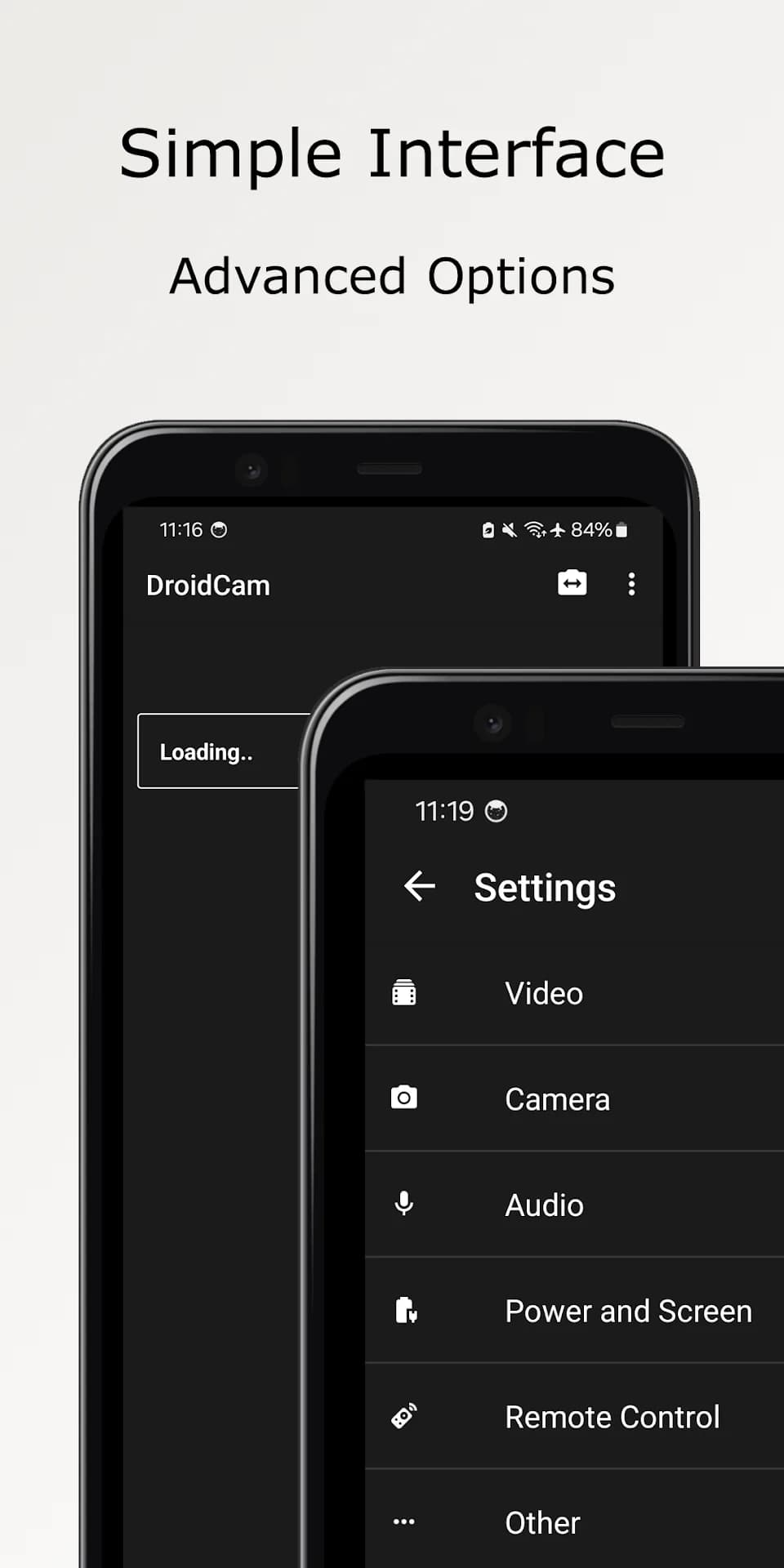DroidCam OBS — Captura de pantalla 2