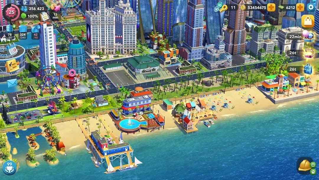 SimCity BuildIt مهكر — لقطة شاشة 1