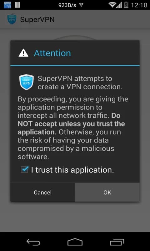 SuperVPN Pro — Captura de pantalla 1