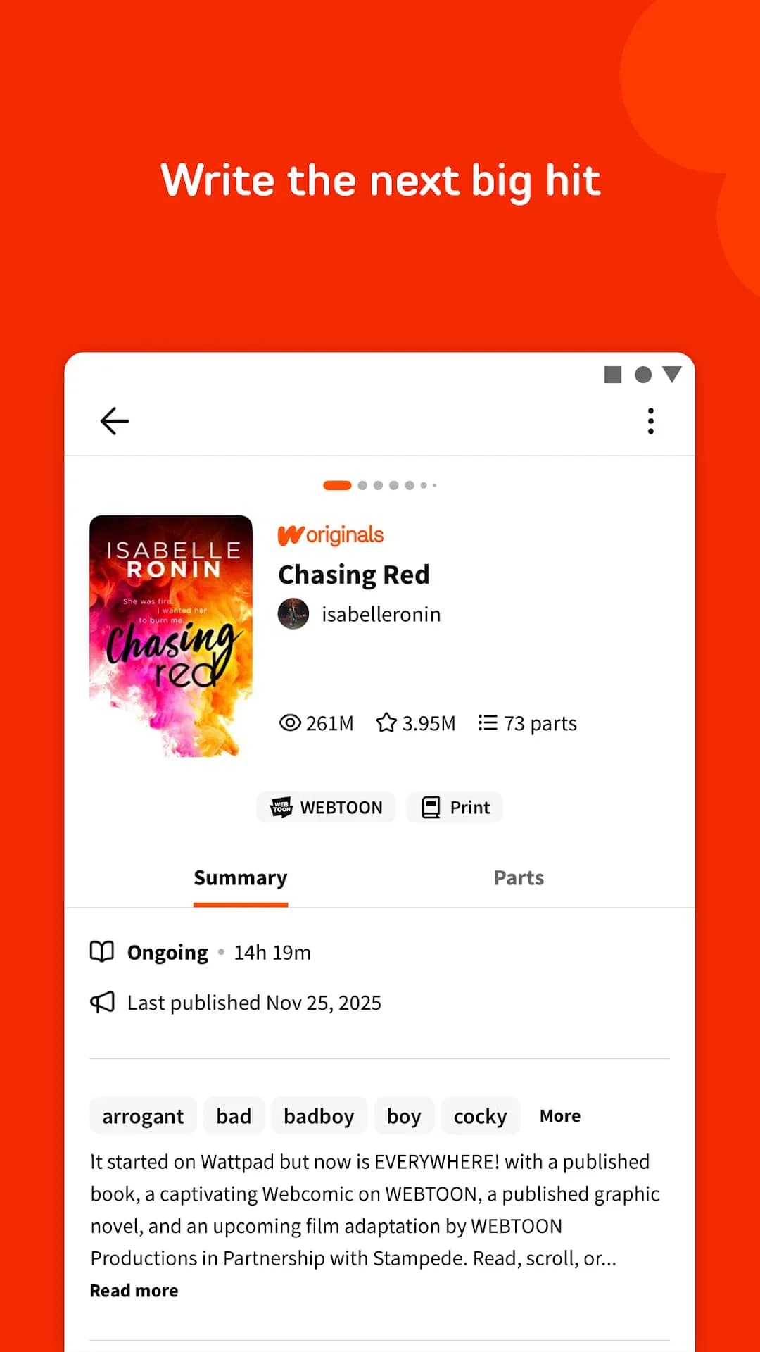 Wattpad — Capture d’écran 5